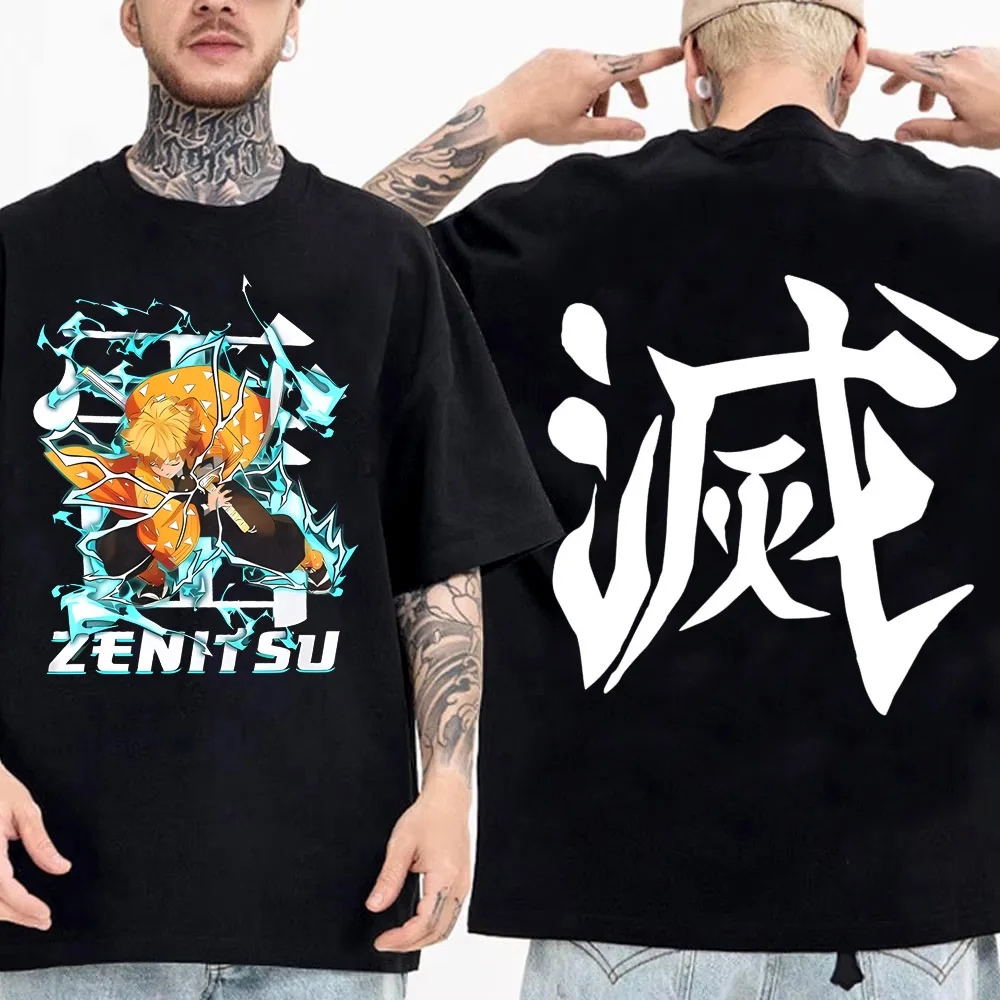 Japanischer Anime Ghost Slayer: Infinite Castle Frühling/Sommer Neues Herren-Freizeit-T-Shirt im Harajuku-Stil Y2K Unisex