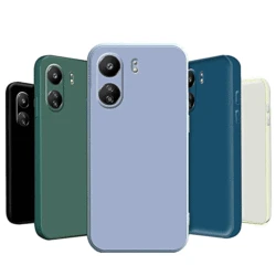 Liquid Silicone Phone Case for Redmi 13C 4G 5G 12C 10C 12 13 C 10A 11 Prime 9c NFC Back Cover Fundas Coque Soft TPU Phone Bumper