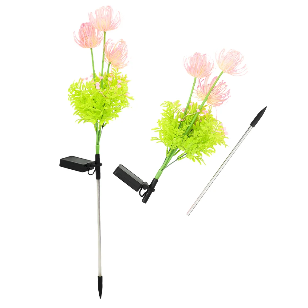 

Solar Garden Light Lights Outdoor Stakes Flowers Pathway Decorative Abs Powered Lamps