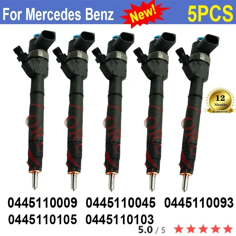 

5 шт. для Mercedes-Benz Diesel 0445110009 0445110045 0445110093 0445110105 0445110103 Оригинальный НОВЫЙ топливный инжектор