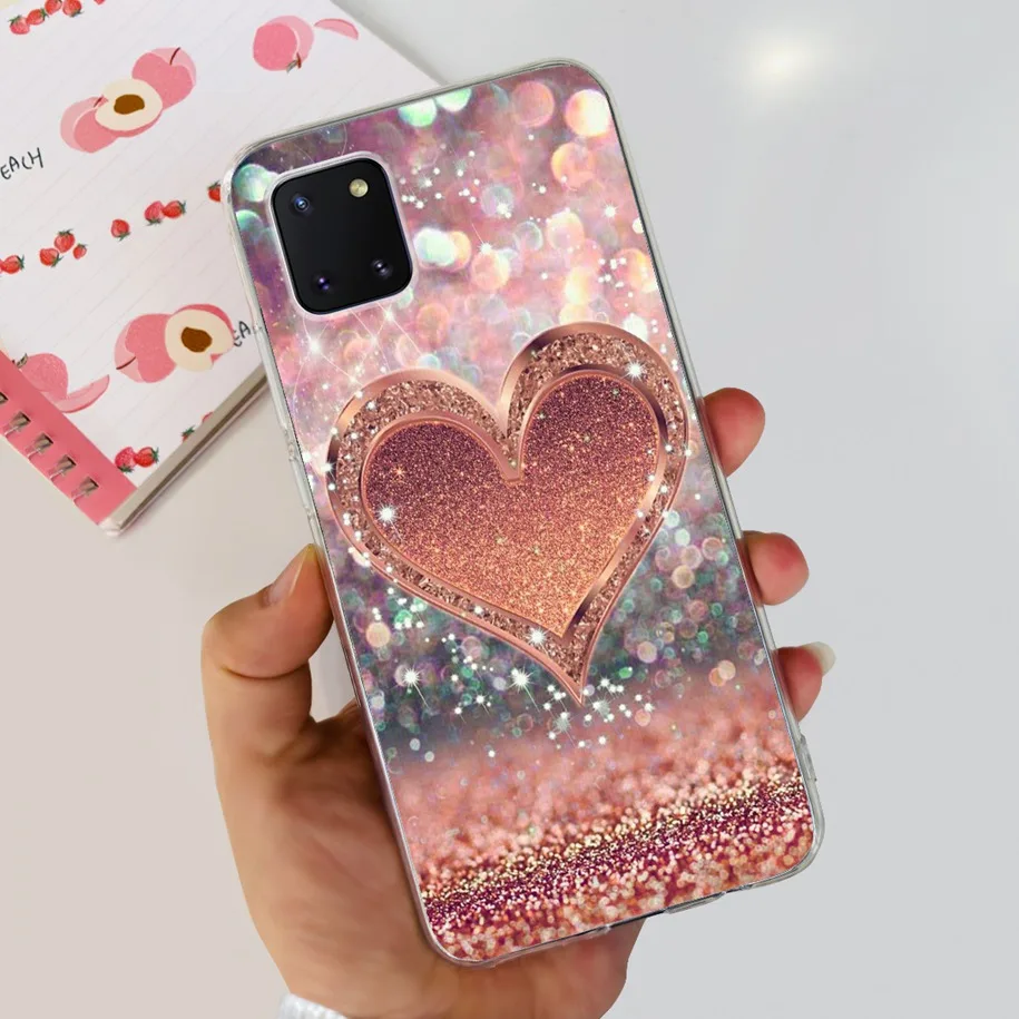 Funda de silicona para Samsung Galaxy Note 10 Lite, Fundas transparentes delgadas con mariposa bonita para Samsung Note10 Lite SM-N770F