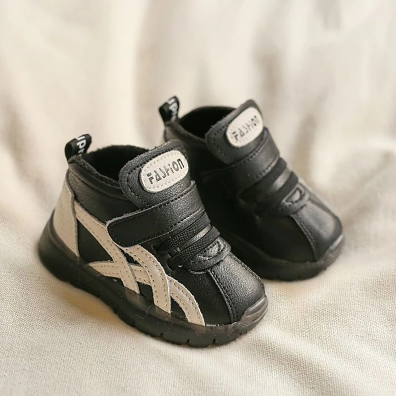 شتاء 2026 جديد طفل حذاء طفل صغير لمدة 1-2 سنة صبي فتاة صوف مبطن مشوا لأول مرة دافئ مع نعل ناعم غير قابل للانزلاق #5