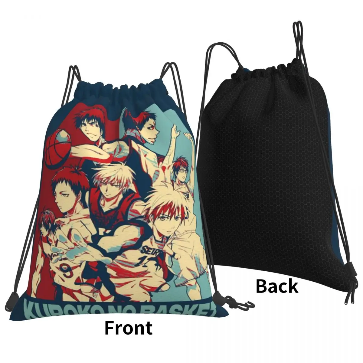Basketball Kuroko No Basket Anime Backpacks Multi-function Drawstring Bags Sundries Bag Book Bags for Man Woman School