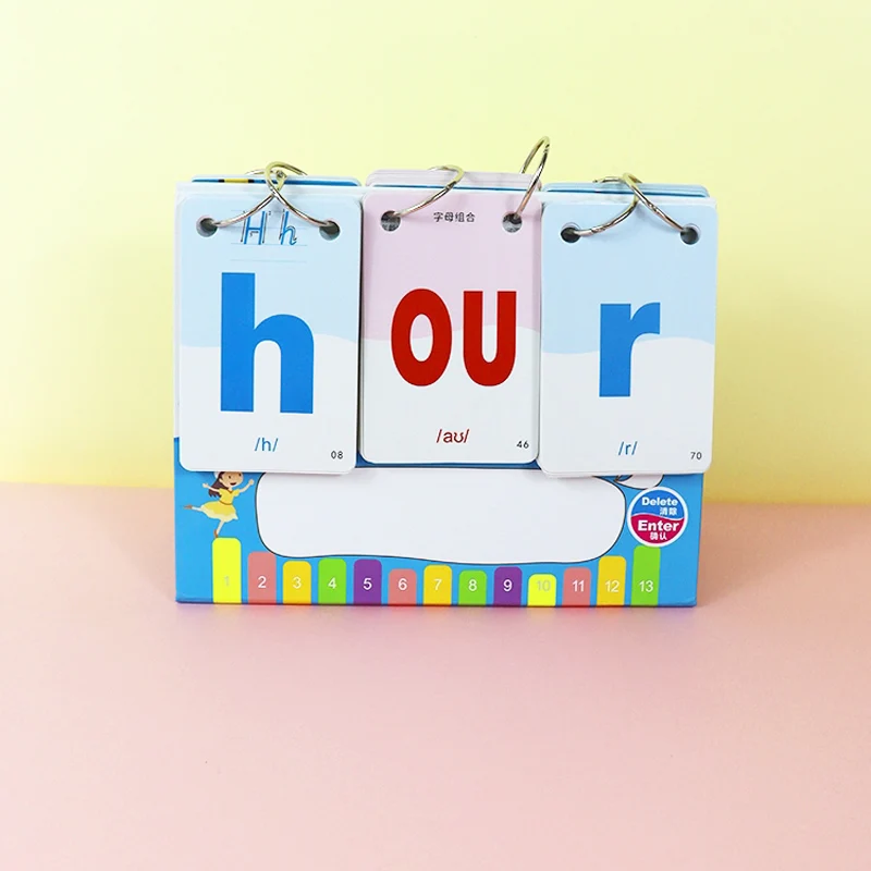 93Pcs Kaarten Engelse Phonics Bureaukalender Thuis Kleuterschool Pocket Chart Leermiddelen Voor Kinderen Voorschoolse Leren Montessori