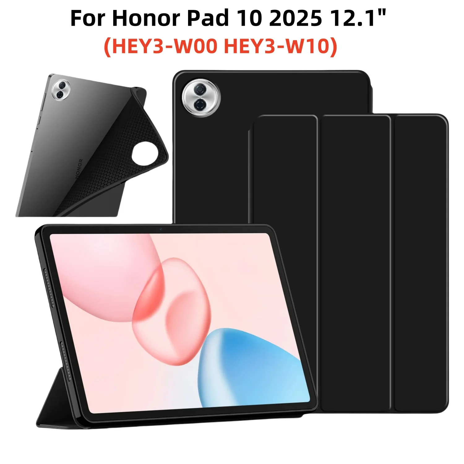 

Чехол для Huawei Honor Pad 10 2025 12,1 дюйма, откидная подставка, магнитная мягкая задняя часть из ТПУ, чехол для Honor Pad 10 HEY3-W00 HEY3-W10, чехол