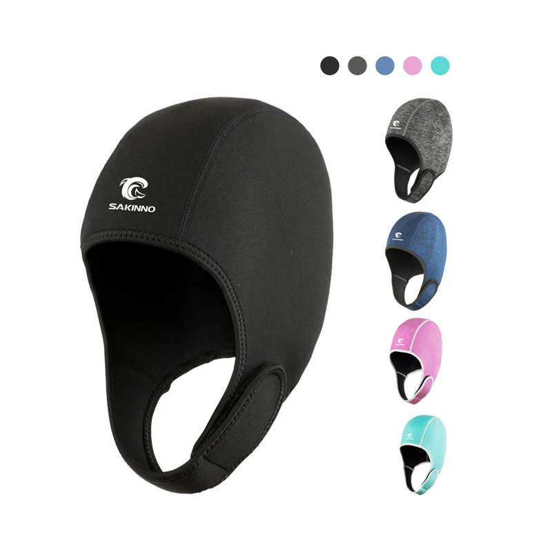 

Adults 2mm Neoprene Head Cover Warm Cold-proof Sunscreen Anti Jellyfish Protective Diving Surfing Snorkeling Winter Swimming Cap