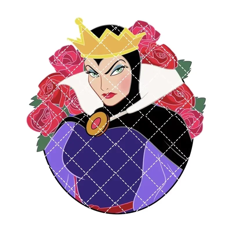 

New Heat Transfer Stickers Disney villain Iron On For Clothes DTF Pinted Vinyl Thermal Appliques Washable T-Shirt Decal