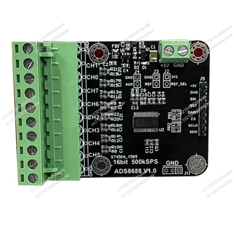 

ADS8688 16 Bit Sampling Rate 500KSPS 8-channel ADC Data Acquisition Module Single and Dual Stage Input