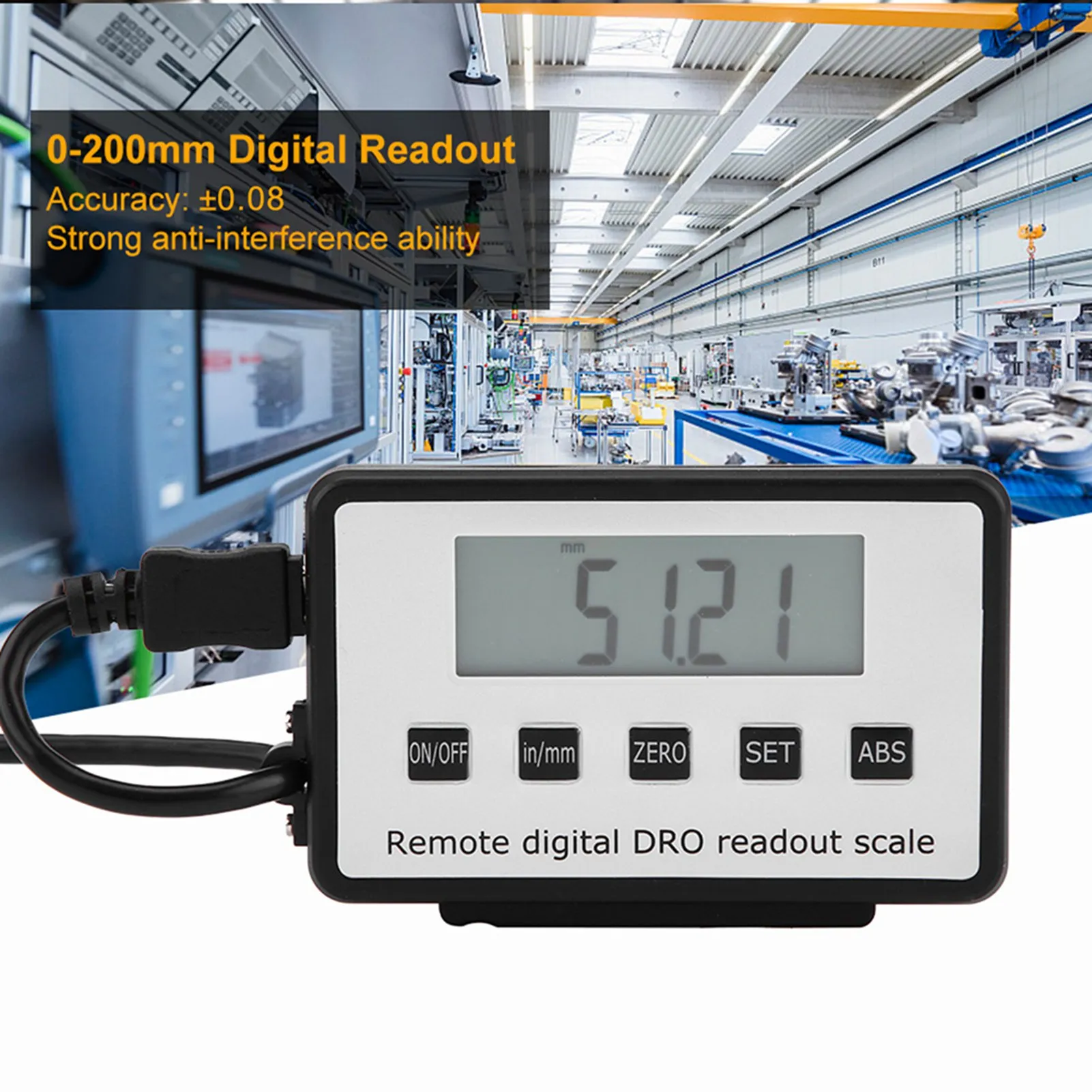 0-200mm Accurate Digital Linear Scale LCD Readout Kit for Milling Machines Lathes 200mm Readout Scale Digital Readout Kit