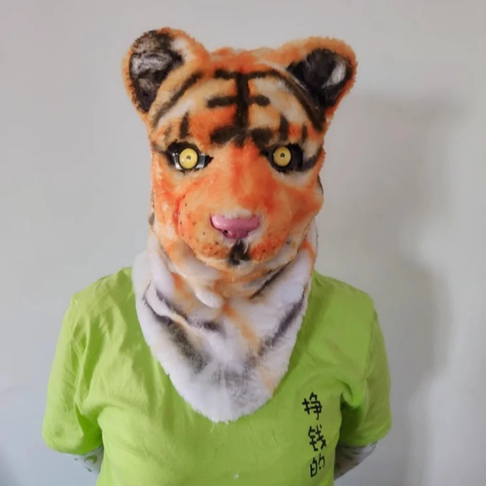 Disfraz de Kig Kigurumi para hombre y mujer, traje peludo con cabeza, Lobo, muñeca, máscara de bestia, utilería de Halloween