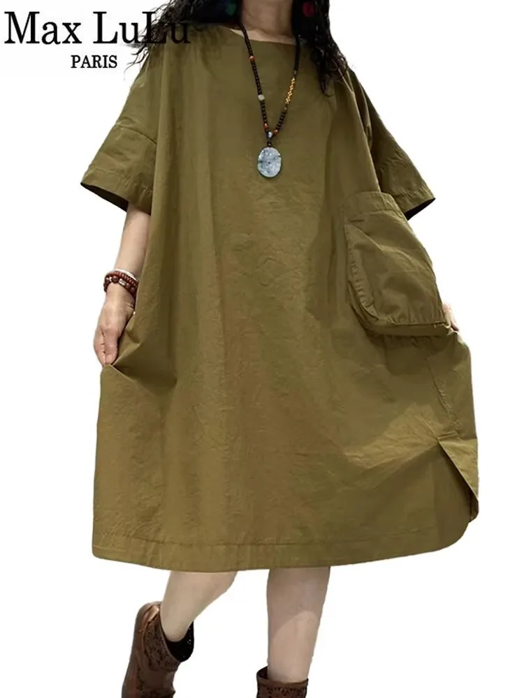 Max LuLu 2025 Abiti di moda Moda donna Abiti lunghi larghi casual Donna Lusso Vintage Harajuku Abiti classici eleganti