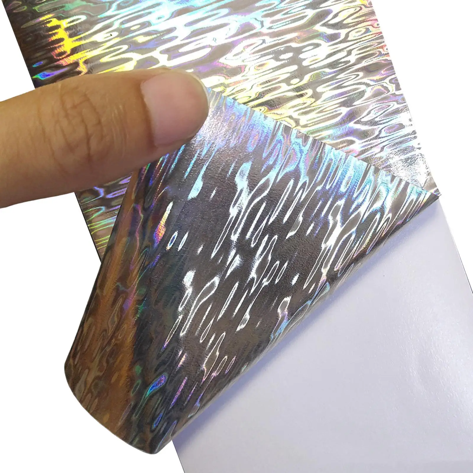 18 Pieces Fish Scales Stickers Flasher Self-Adhesive Labels Holographic Tape