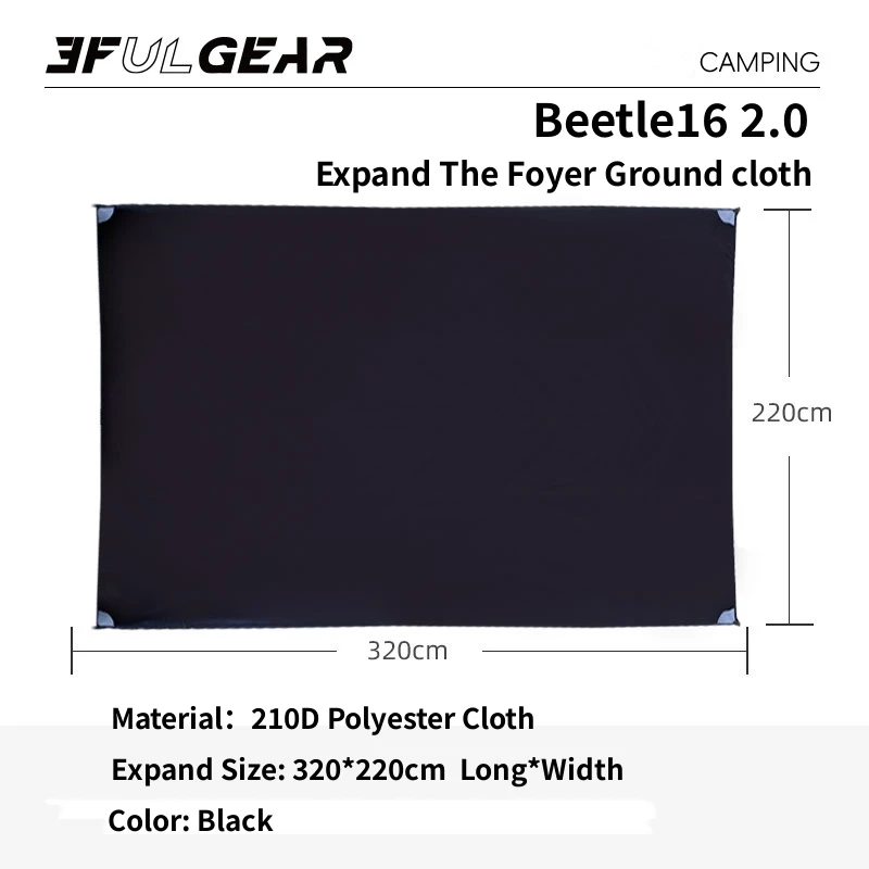 3F UL GEAR Beetle16 2.0 Ball Tunnel Tent 70D Nylon 6 or 10 People