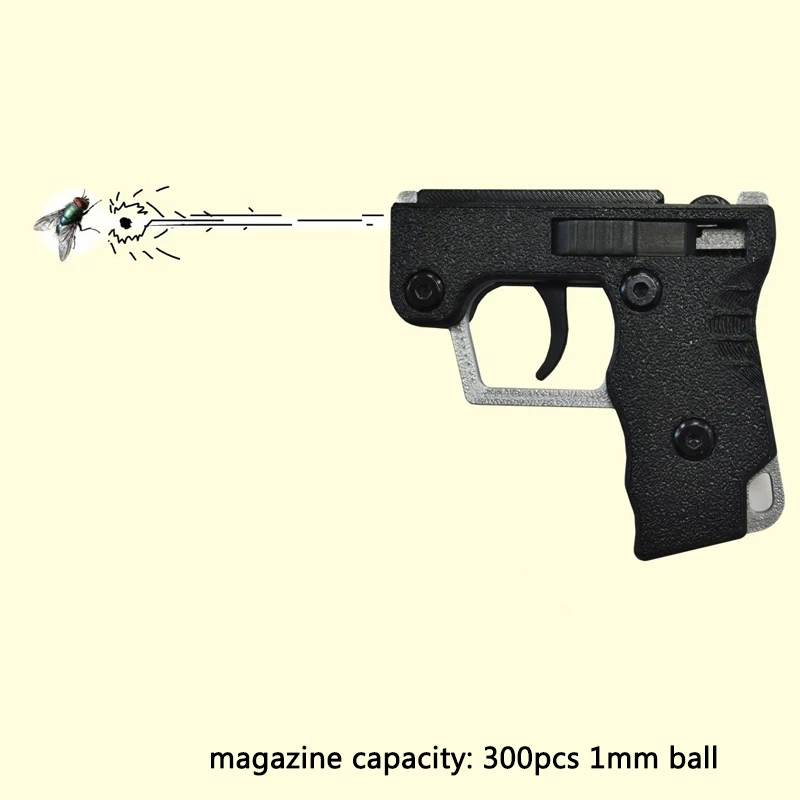 Outdoor Portable EDC Mini Transmitter Keychain 3D Printed Mechanical Handmade Fly Gun Toy Tool