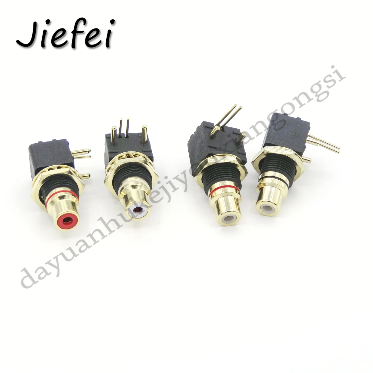 New Copper Gold Plated RCA Terminal Female Jack PCB Socket Connector Right Angle For DAC Decoder Digital Coaxial Input/Output