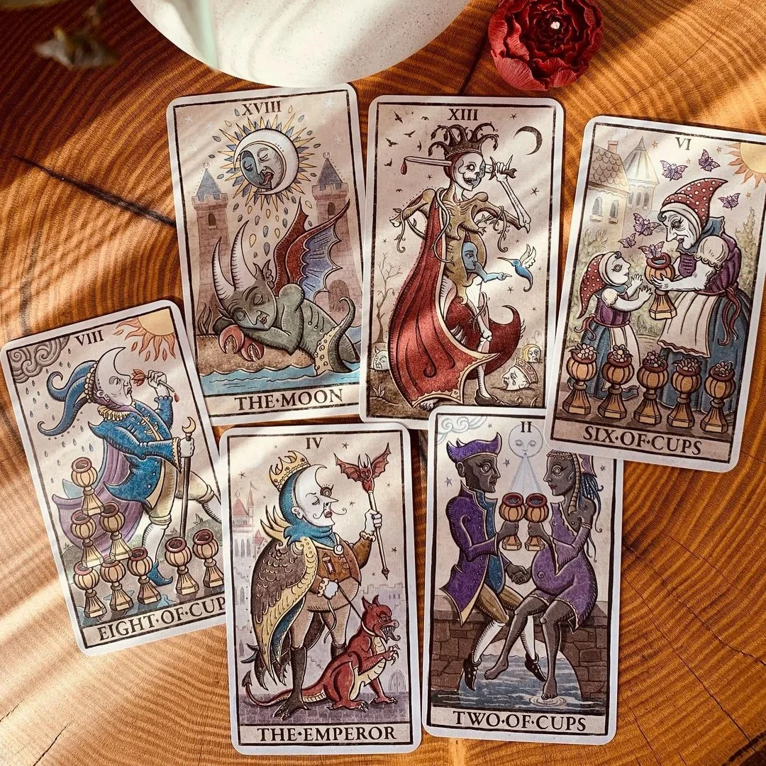 Neue 12*7cm Trionfi della luna illustrierte Tarot karte mit Reiseführer Tarot deck Tarot karten Tarot karten Brettspiel für Erwachsene