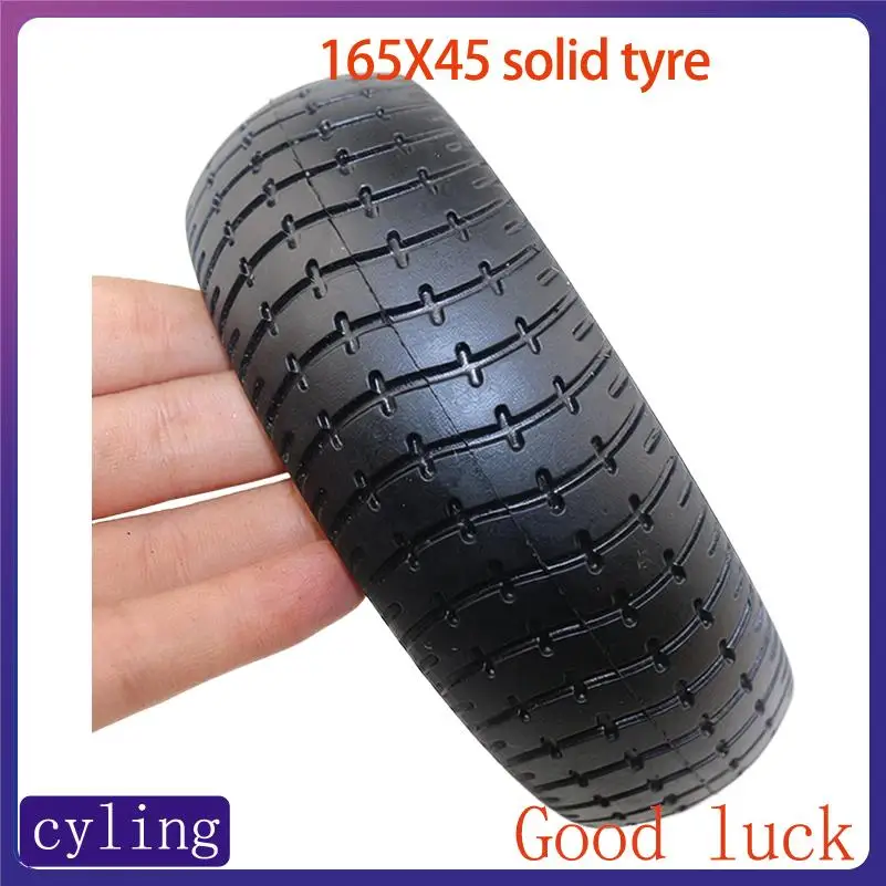 

Durable solid rubber tires 6.5-inch 165x45 size ideal for electric scooter accessories and parts