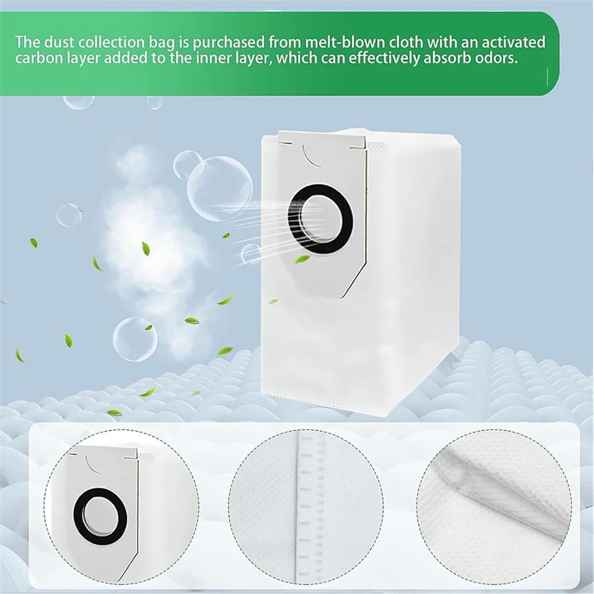 Untuk Eureka J12Ultra / J12 Ultra, untuk Midea V12 penyedot debu sikat sisi utama Filter tas pel suku cadang pengganti-LITE