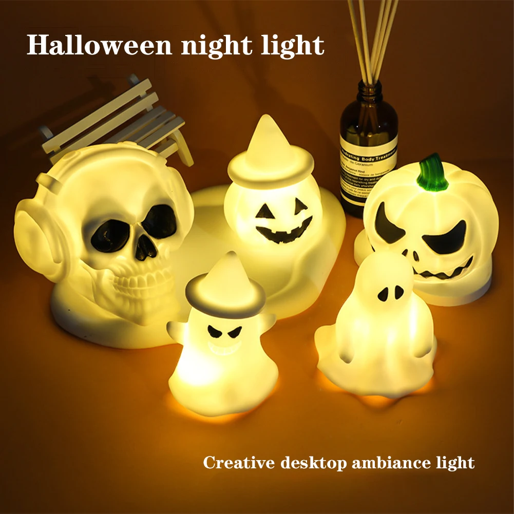 Lumières fantômes à LED pour décoration d'Halloween, lampe Aliments Shoe, éclairage de vacances, accessoires de pendentif de fête, lumières décoratives, 2 pièces