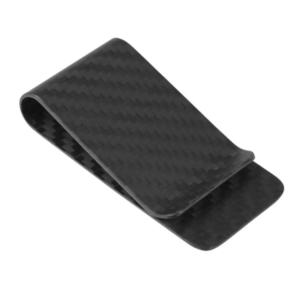 Carbon Fiber Money Clip Matte Black Credit Holder Wallet Gift