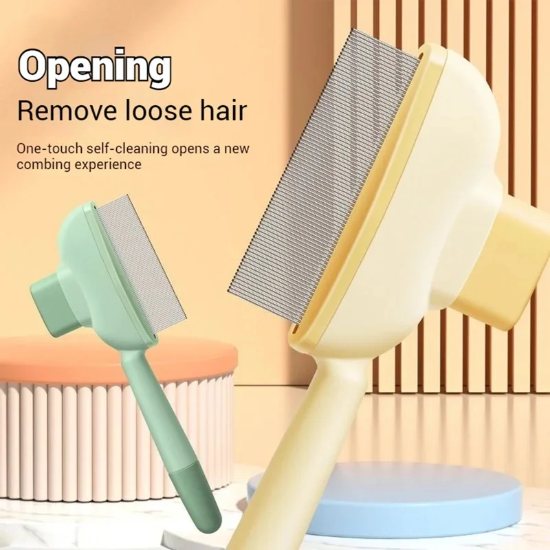 Pet Hair Comb Grooming Brush Effectively Remove Loose Hair Pet Cleaning Tool for Hair Removal and Bathing