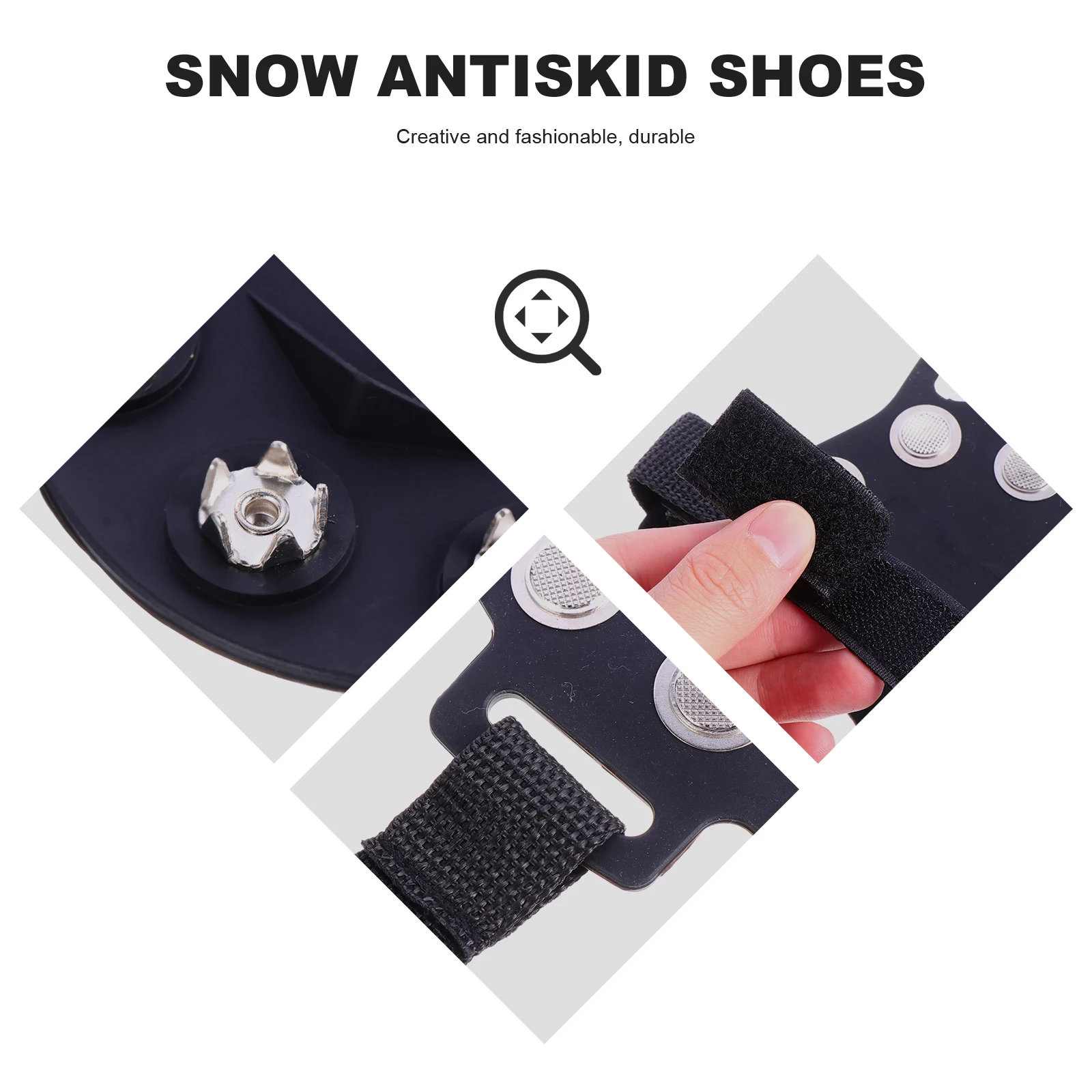 2Pcs Anti-Skid Ice Cleats Silica Gel Metal Winter Shoe Covers Non-Slip Outdoor Ice Grippers for Boots Sports Casual Dress Shoes