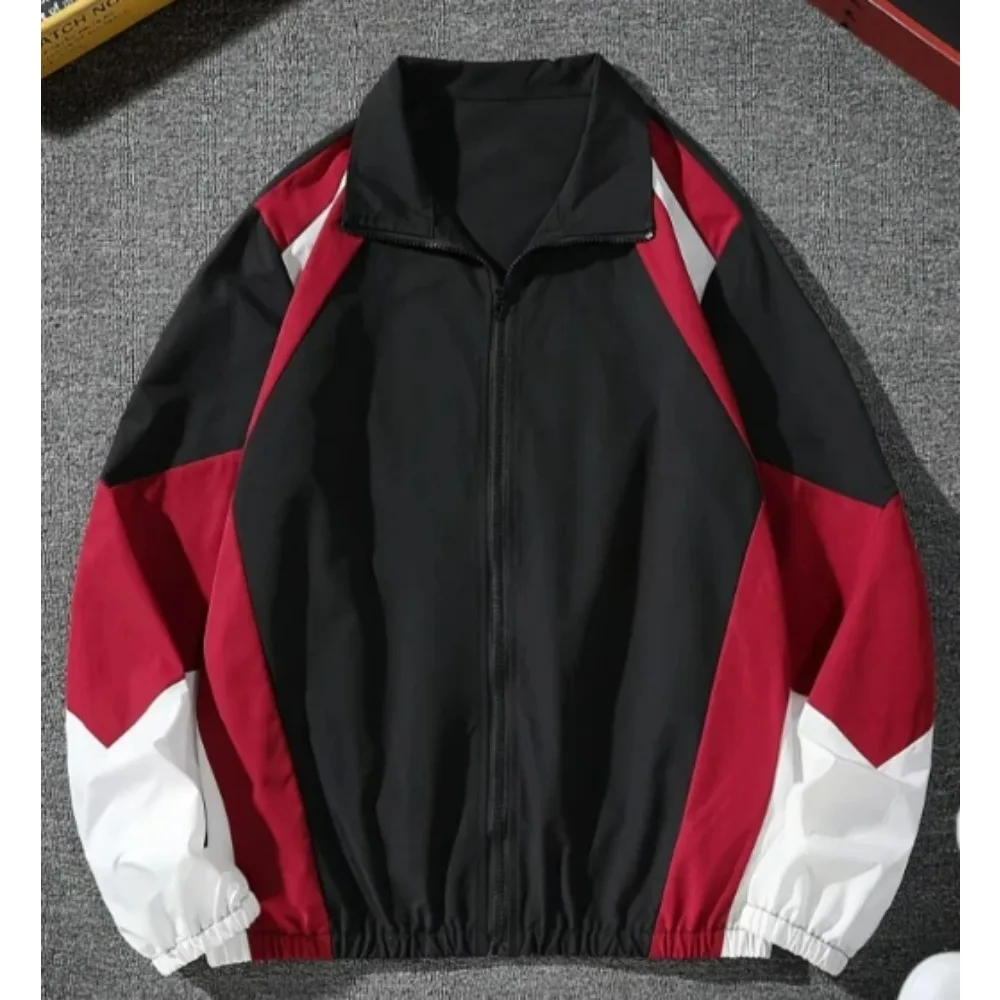 

Men's Jacket with Color Blocks, Lightweight, Casual, Travel, Wind and Wear Resistant, High Quality Fabric, Bridegroom Gift