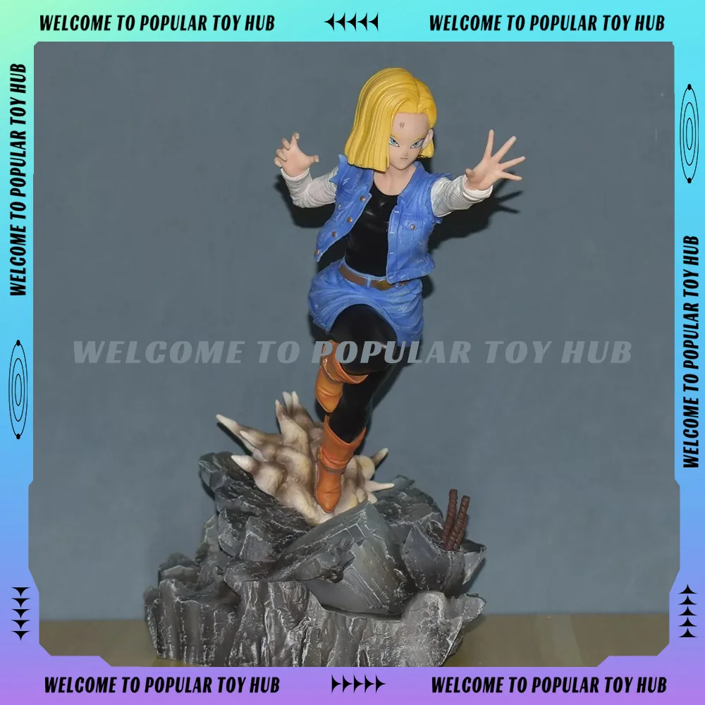 Dragon Ball Z Super Saiyan Android 17 Lapis Android 18 Lazuli Son Gohan Anime Figures PVC Action Figure Battle Custom Model Toy