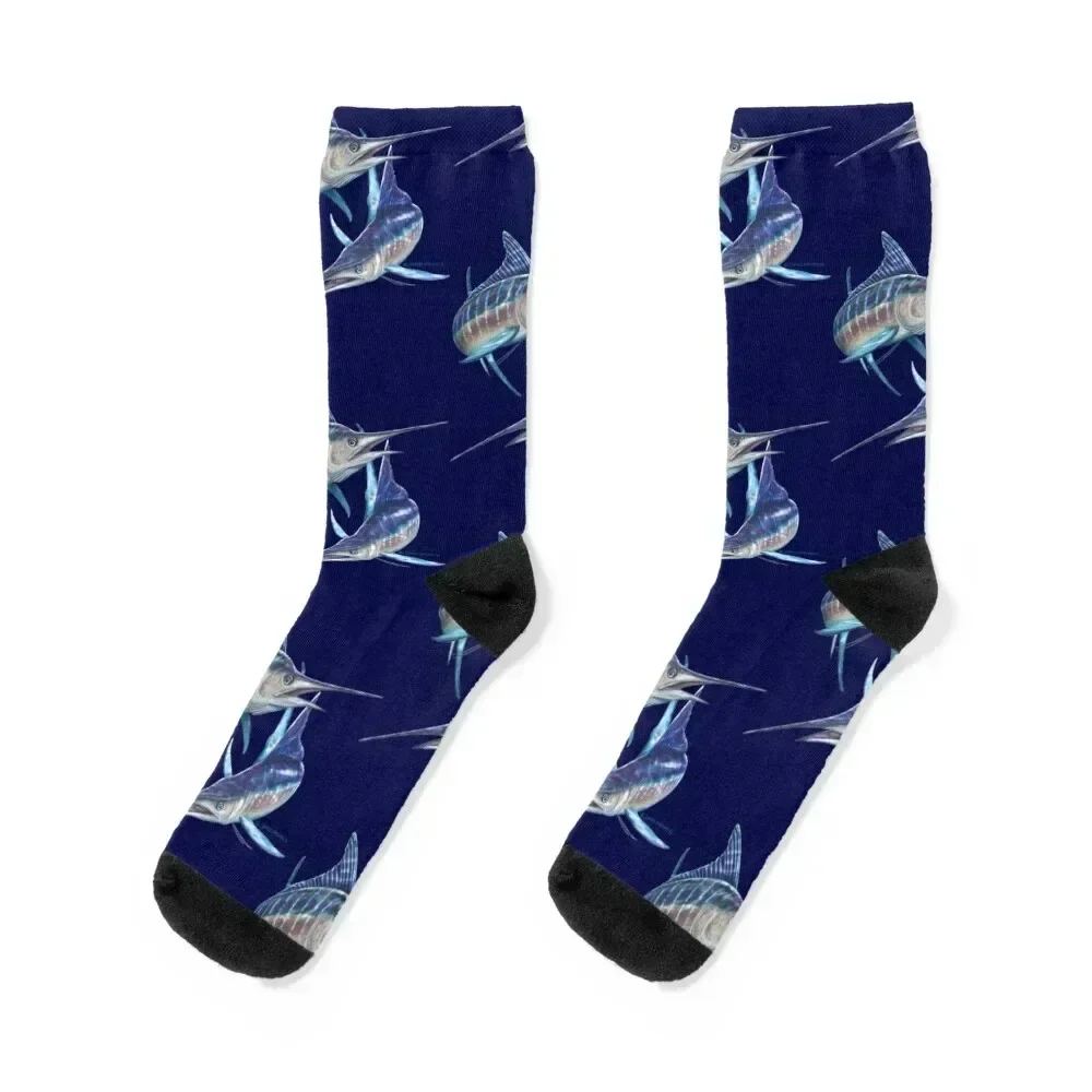 

Striped Marlin Socks football Antiskid soccer men cotton high quality essential Socks Ladies Men's