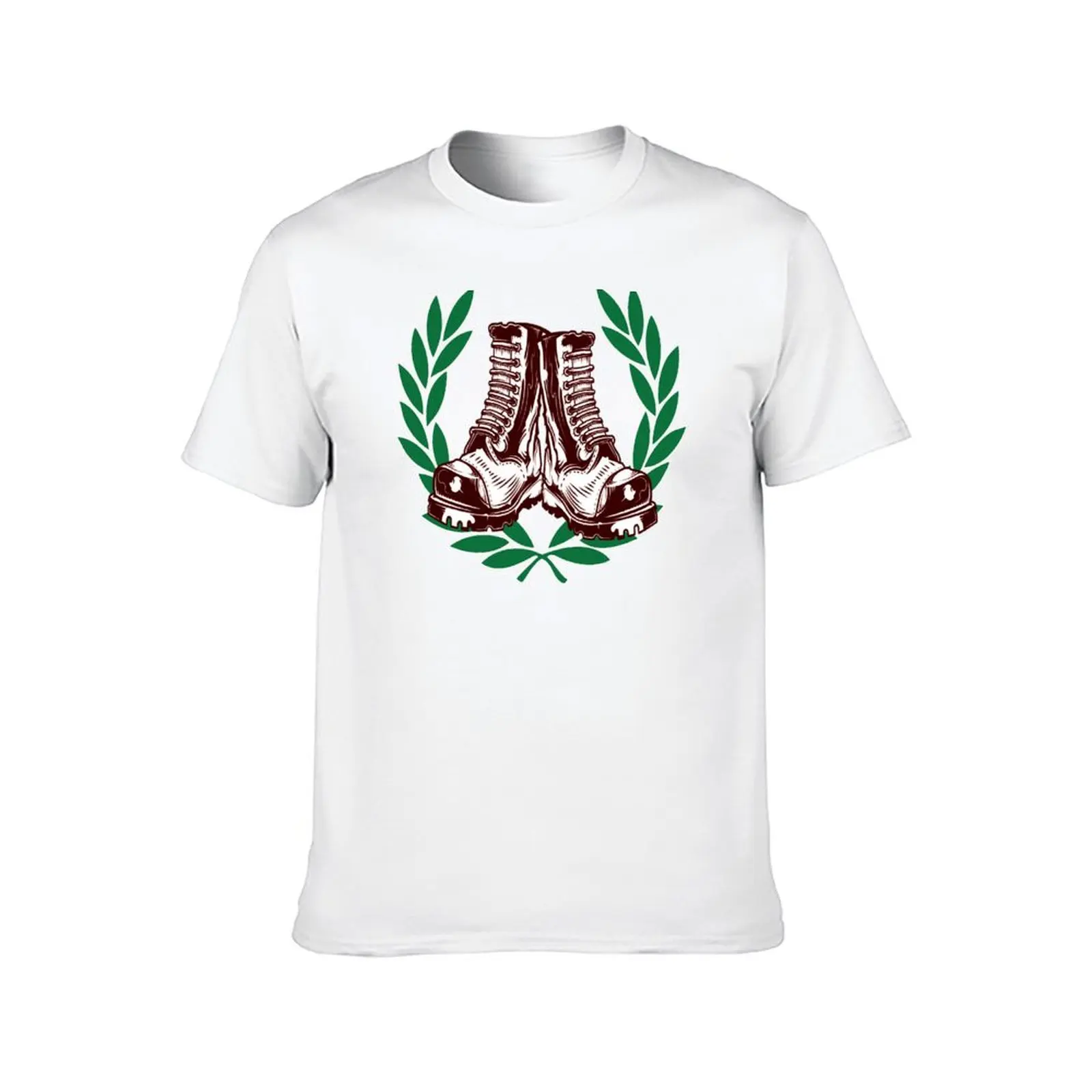 t-shirt t for Boots plain shirt Skinhead man black package T-Shirt cotton plain Laurel Leaf man Oxblood