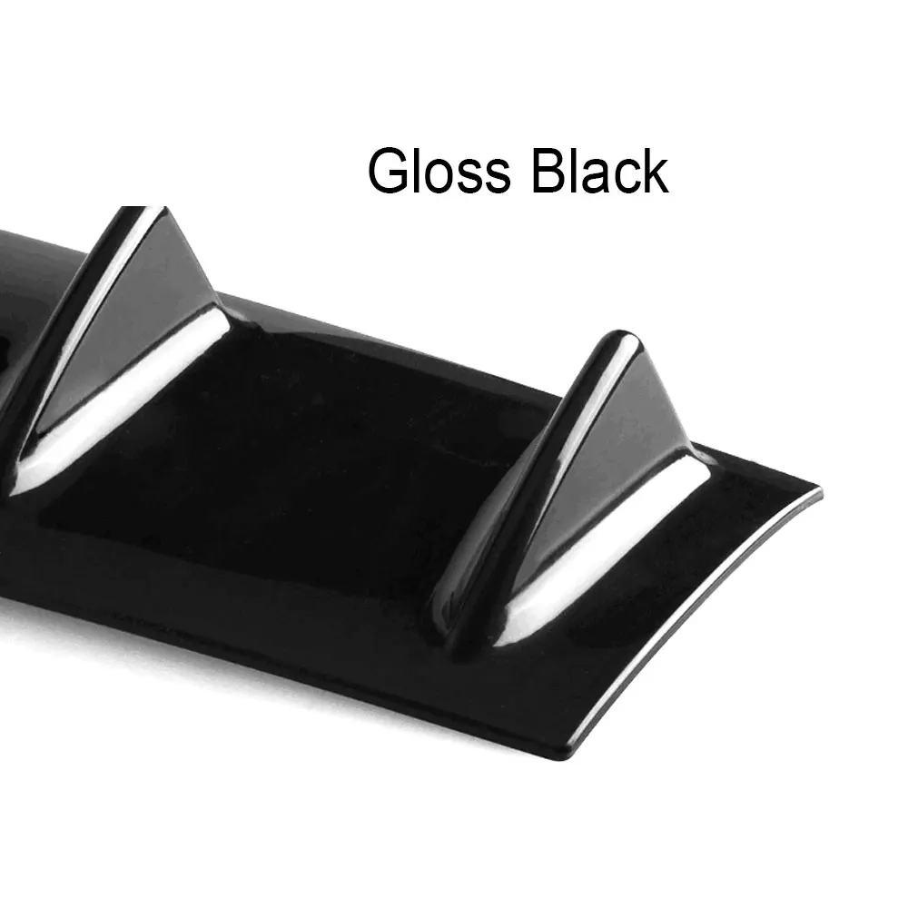 CKMUUER Carbon-Optik Auto-Styling ABS Hochglanz-Schwarz Heckdiffusor Spoilerlippe Haifischflossen-Kit Passend für Universelle Autos