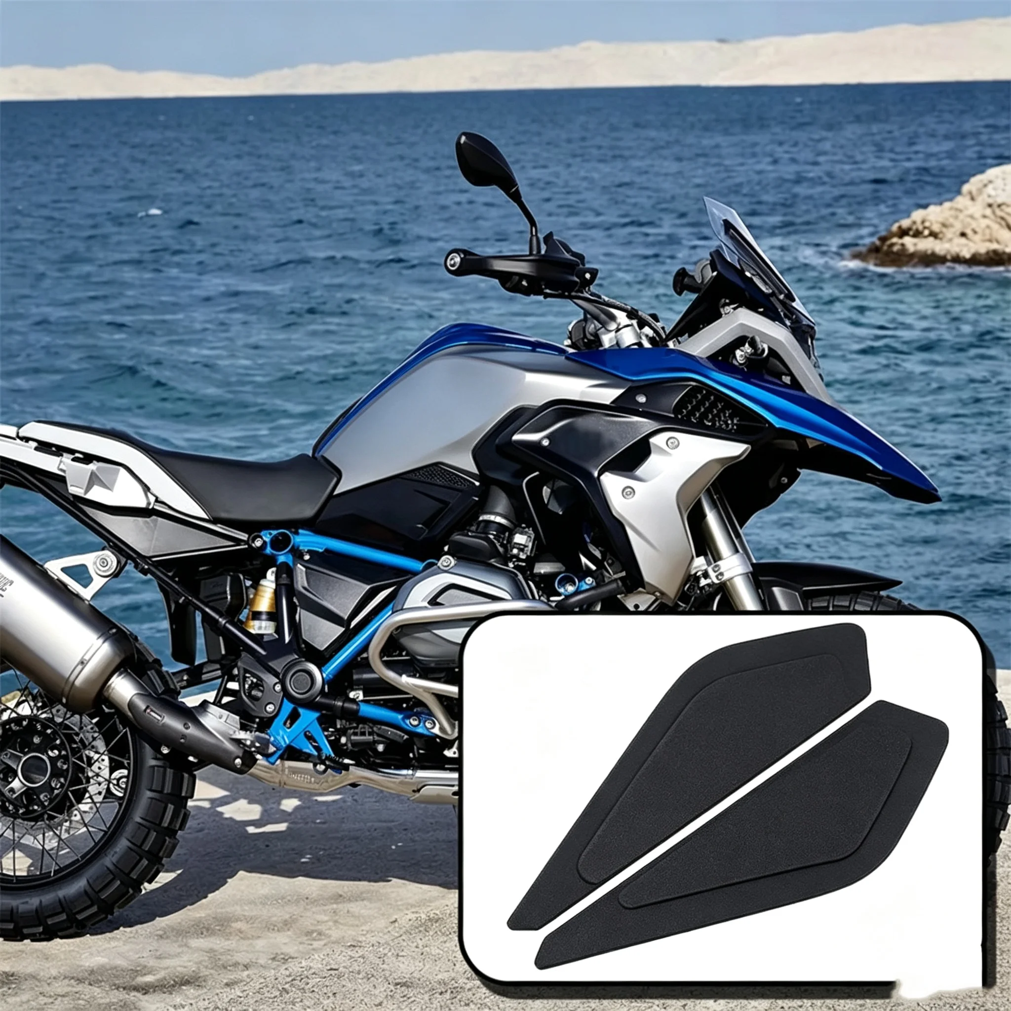 Motorcycle Tank Traction Side Pad Gas Fuel Knee Grip reflective Sticker Decal protective pad Non-slip For BMW R1200GS GS R1250GS