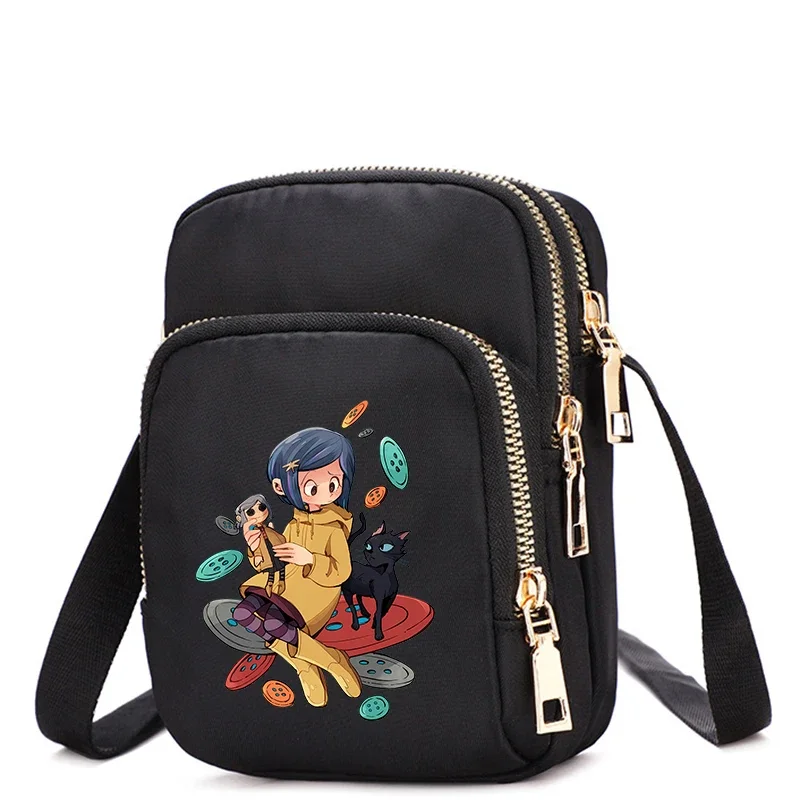 

Coraline & the Secret Door Crossbody Bag Print Women Shoulder Bags Kawaii Cartoon Tote Bag Underarm Fashion Collocation Trendy