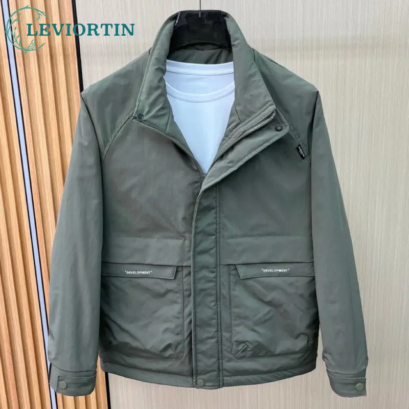 Autumn men's new trendy and fashionable patchwork stand up collar jacket, windproof and cool casual outdoor soft shell jacket