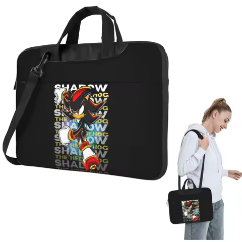 Shadow The Hedgehog Sonic Poster Crossbody Laptop Bag Case Computer Bag Resistant Protective Notebook Pouch for Macbook Pro