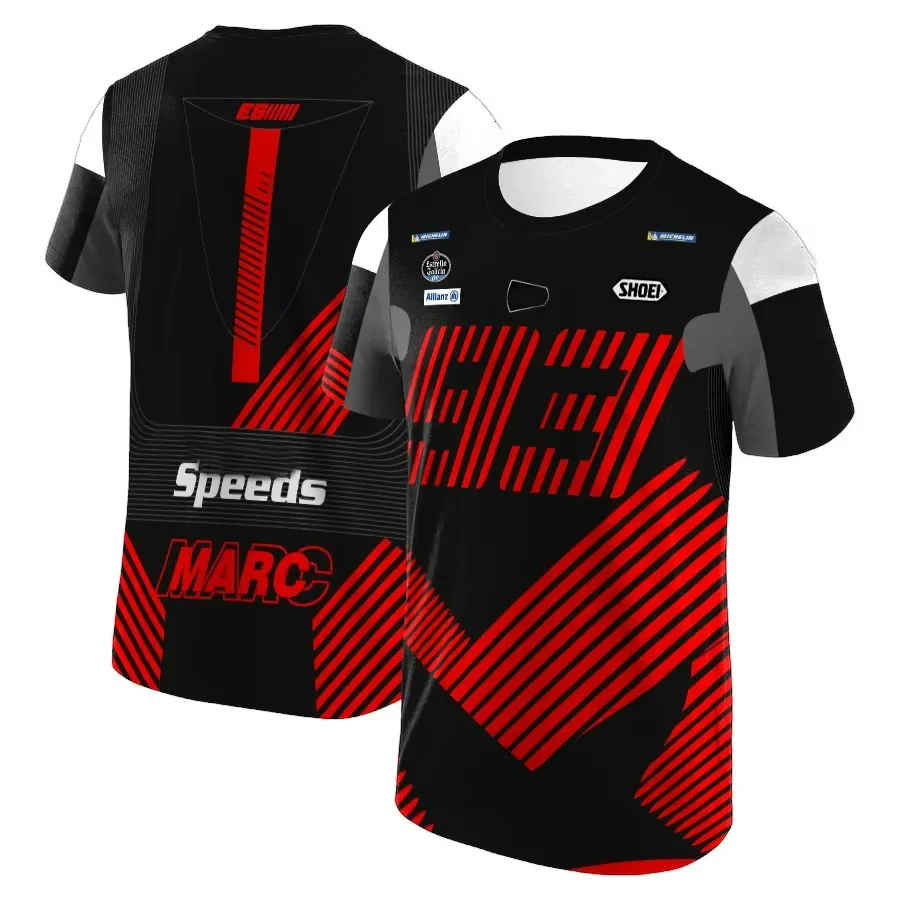 

2025 Summer Racing 93 T Shirt Short Sleeved Outdoor Sports Racing Tshirts Men Bicycle Motorcycle 3D Printing Exercise T Shirts