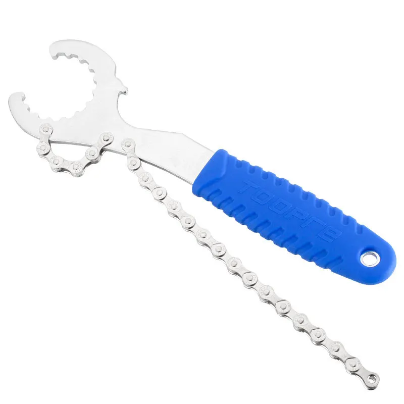 TOOPRE دراجة كاسيت دولاب الموازنة أداة إزالة الصواميل متعددة الوظائف ثلاثة في واحد وجع جوفاء عمود مركزي قفل حلقة وجع