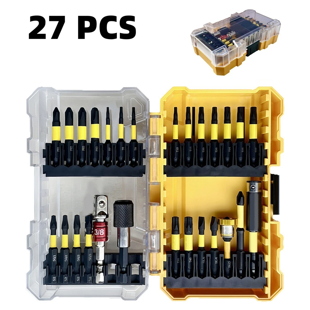 

27-Piece Magnetic For Impact Bit Set Versatile Hexagonal & Plum Blossom Design For Hand Tools Screwdrivers Accessory Wholesale