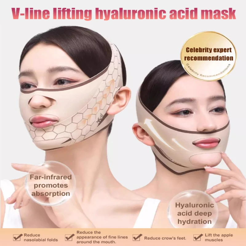 

V Face Sculpting V-Line Shaping Bandage Face Mask Improve Frown Lines Face Firming Lift Hyaluronic Acid Face MedicalAnti Wrinkl