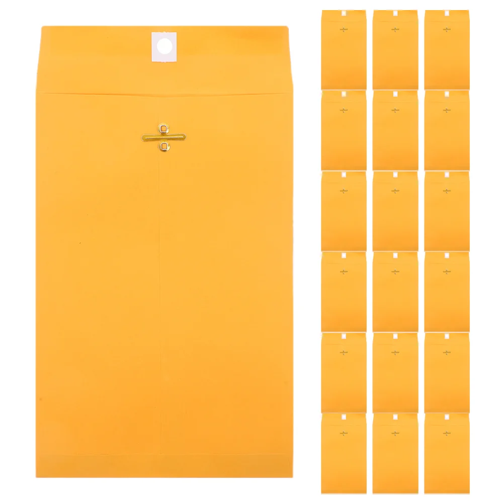 100 Pcs Envelope Address Label Manilla Mailing Envelopes Button Yellow Kraft Paper