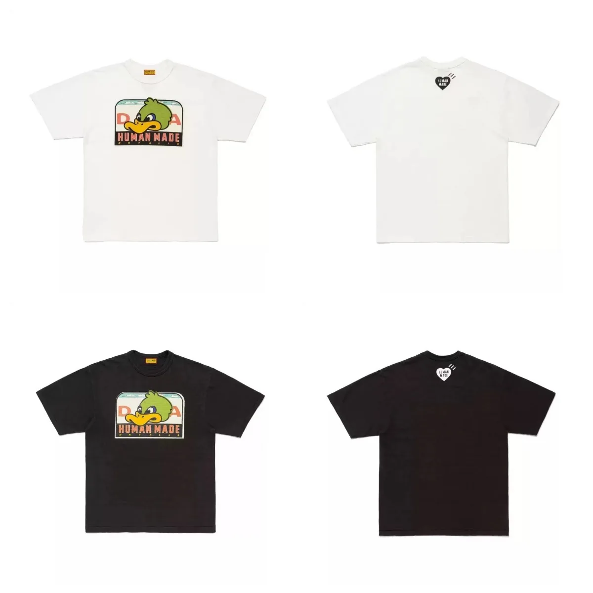 2026 New HUMAN MADE Japanese Slub Cotton Cartoon Print T-shirt Men Women Loose Vintage Tee Cotton Top
