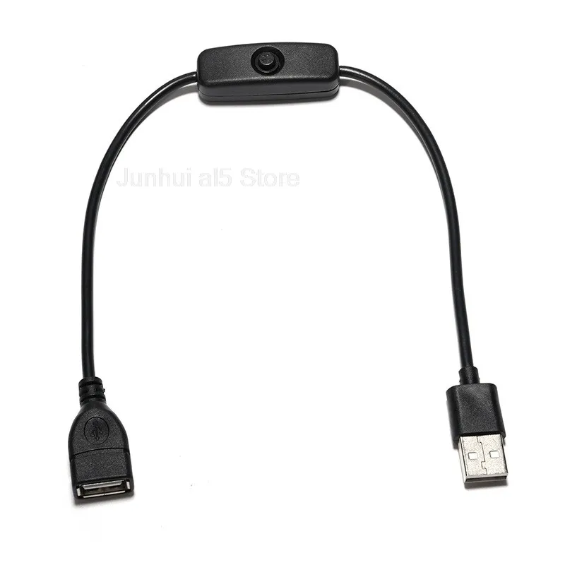 30cm USB Cable and USB Type C with Switch ON/OFF Extension Cable Power Button for USB Lamp Fan Power Supply Line LED Light B5