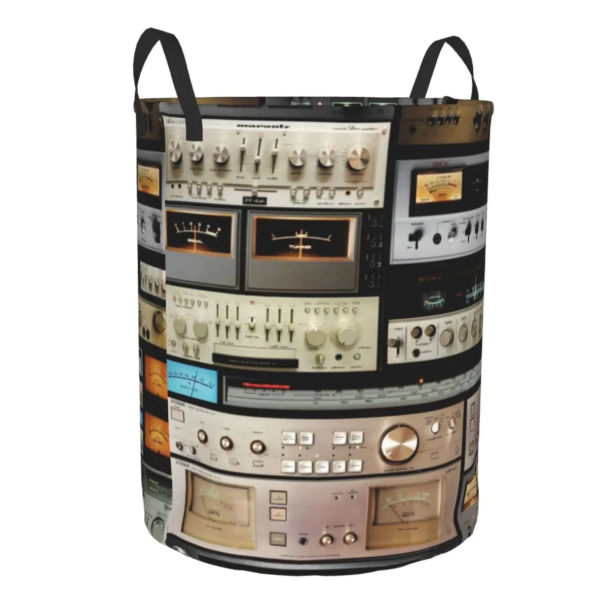 Amplifiers Mix Laundry Basket Collapsible Large Capacity Clothing Storage Bin Rock And Roll Music Cassette Baby Hamper