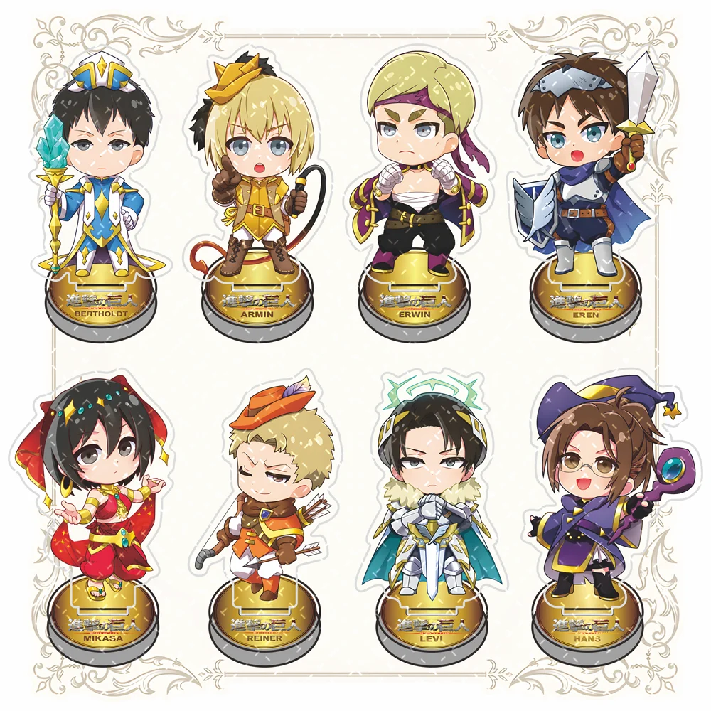 Attack on Titan 10cm Acrylic Stand Figure Keychain Anime Character Tabletop Decor Collectible Gift for Fans