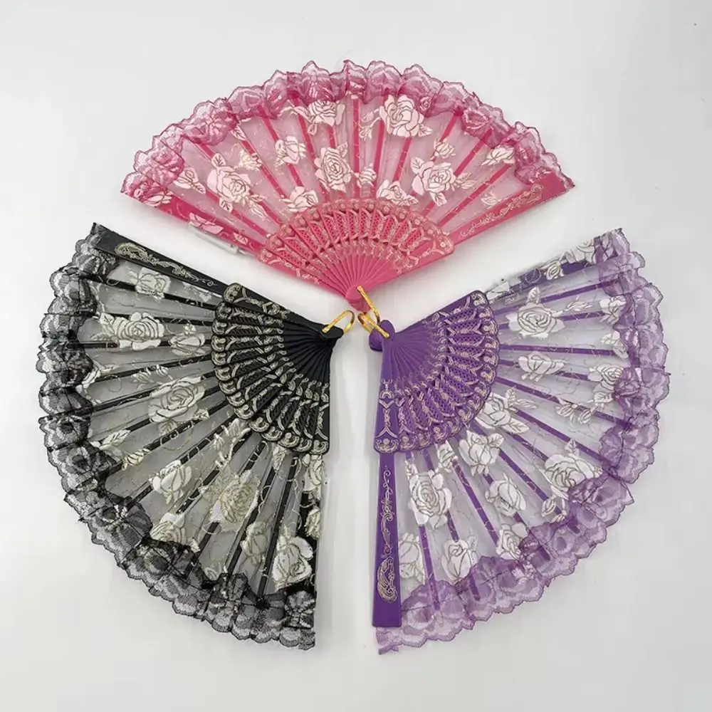 Creative Glow Folding LED Fan Colorful LED Luminous Dancing Light Fan Glow in The Dark Handmade LED Luminous Fan Christmas