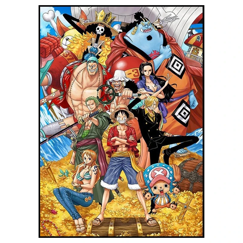 

Cartoon Straw Hat One Piece Diamond Painting Full Drills Mosaic Cross Stitch Diy Handcraft Home Decor Gift
