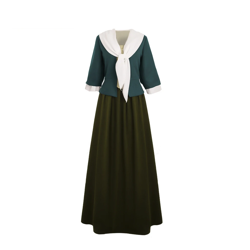 

TV Outlander Claire Randall Fraser Cosplay Costume Scottish Highland Country Dresses Medieval Victorian Women Dress Custom Made