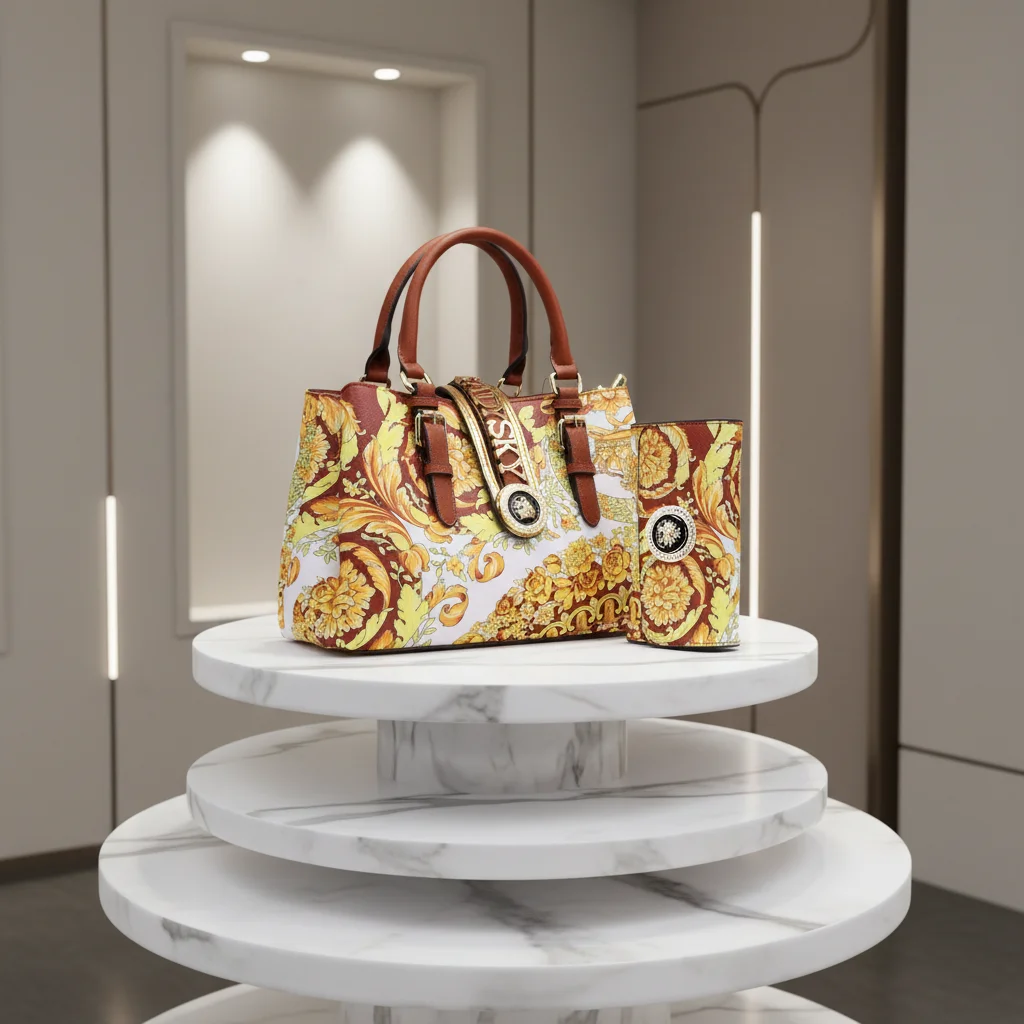

Super Product Newest Lady Tote Bag Large Capacity Multi-partition Layer Tote Women's Bag Exquisite Printed Female Handbag Sets