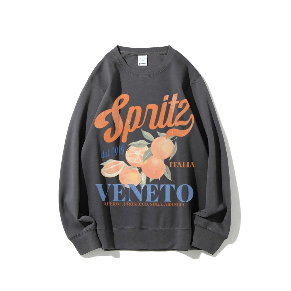 Spritz Long Sleeve Sweatshirt Italian Cocktail Aperitivo Sweatshirt Gift For Her Vintage Boho Italia Graphic Hoodie