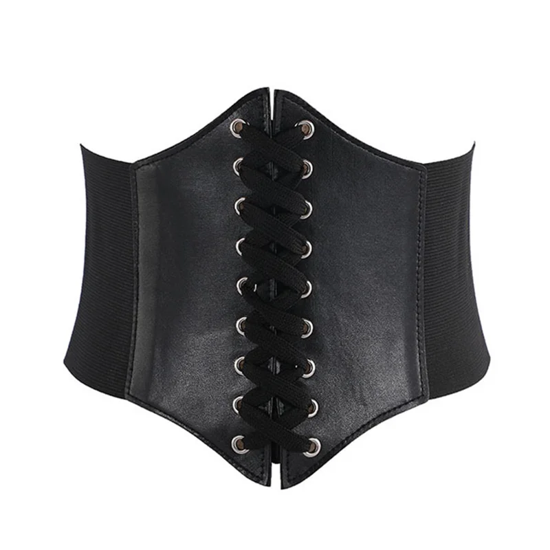 Women\'s Corset Body Shapewear Sexy Wide Leather Belt Cummerbunds Strap Belts for Women High Waist Slimming Corsets and Bustiers